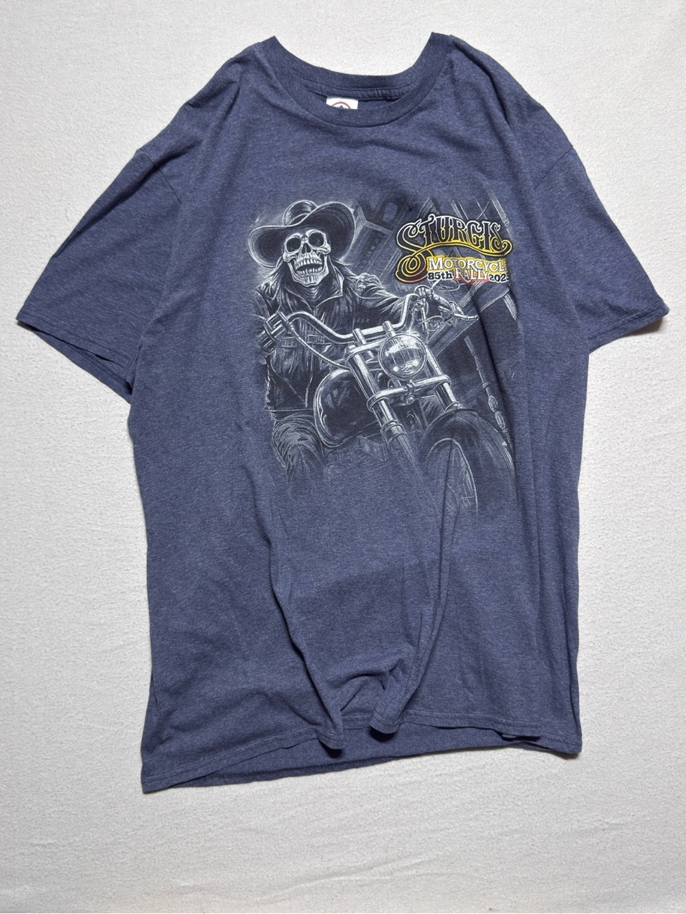 Delta Soft Sturgis Motorcycle Rally 85th Anniversary T-Shirt Blue XL